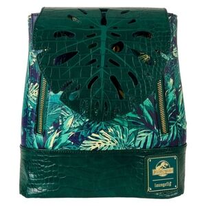 Loungefly Jurassic Park Green Leaf Glow In Dark Purse Backpack